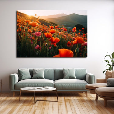 Painting of Poppies in Field